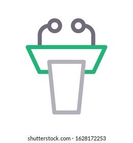 presentation vector color line icon 