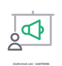 presentation vector color line icon 