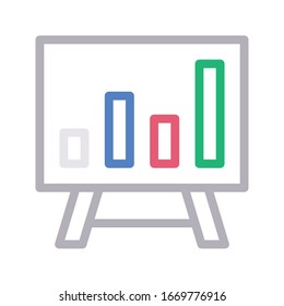 presentation vector color line icon 