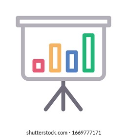 presentation vector color line icon 