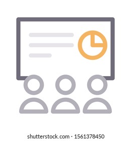 presentation vector colour line icon 