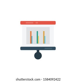 presentation vector flat color icon 