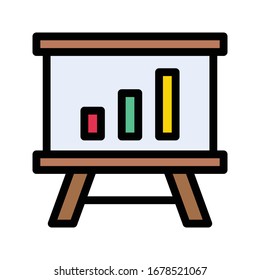 presentation vector flat color icon 
