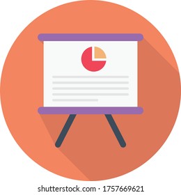 presentation vector flat color icon 