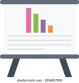 presentation vector flat color icon