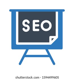 presentation vector glyph color icon 