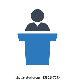 presentation vector glyph color icon 
