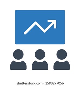 presentation vector glyph color icon 