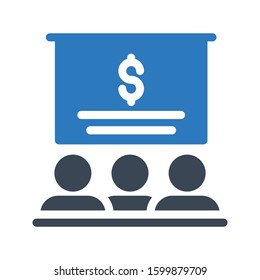 presentation vector glyph color icon 