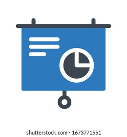 presentation vector glyph color icon 