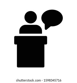 presentation vector glyph flat icon 