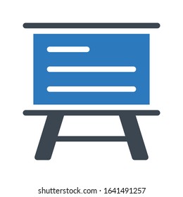 presentation vector glyph flat icon 