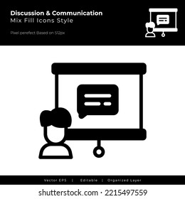 Presentation Vector icon can be use for user interface, seamless pattern, mobile app icon