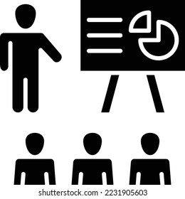 Icono del vector de presentación. Se puede usar para imprimir, móviles y aplicaciones web.