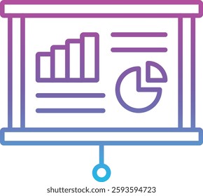 Presentation vector icon. Can be used for printing, mobile and web applications.