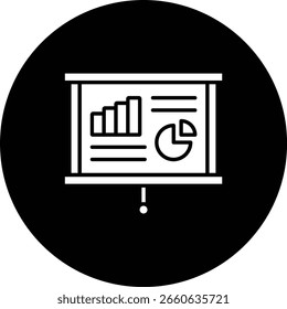 Ícone de vetor de apresentação. Pode ser usado para impressão, aplicativos móveis e da Web.