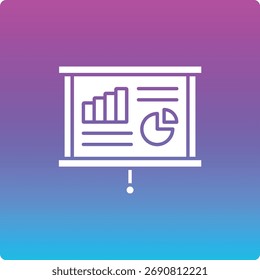 Ícone de vetor de apresentação. Pode ser usado para impressão, aplicativos móveis e da Web.