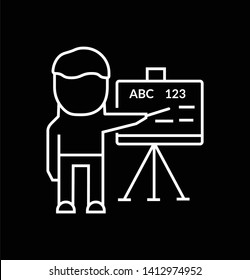 Presentation vector icon. education sign and symbol.