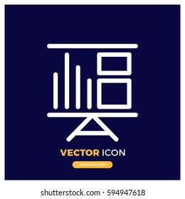 presentation vector icon illustration
