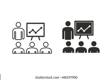 Presentation vector icon. Illustration isolated on white background for graphic and web design.