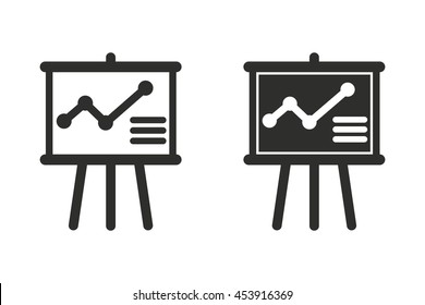Presentation vector icon. Illustration isolated on white background for graphic and web design.