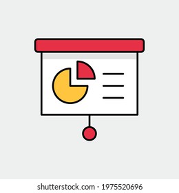 Presentation vector icon illustration sign