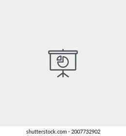 Presentation vector icon illustration sign