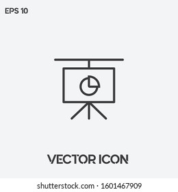 Presentation vector icon illustration. Ui/Ux. Premium quality. 