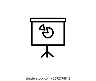 Presentation vector icon, infographic chart symbol. Modern, simple flat vector illustration for web site or mobile app - Vector 