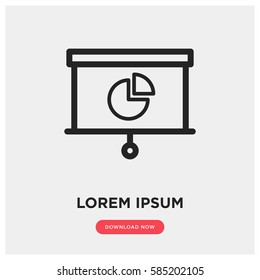 Presentation vector icon, infographic chart symbol. Modern, simple flat vector illustration for web site or mobile app