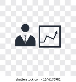 Presentation vector icon isolated on transparent background, Presentation logo concept