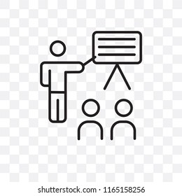 Presentation vector icon isolated on transparent background, Presentation logo concept