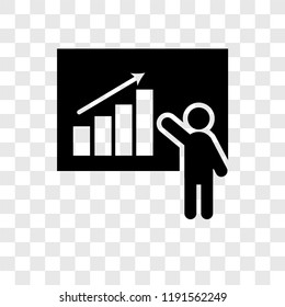 Presentation vector icon isolated on transparent background, Presentation transparency logo concept
