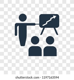 Presentation vector icon isolated on transparent background, Presentation transparency logo concept