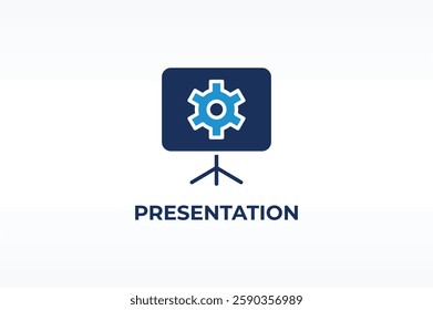 PRESENTATION vector, icon or logo sign isolated symbol illustration