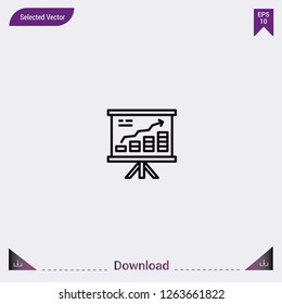 Presentation vector icon. Modern, simple, isolated, flat best quality icon for web site designs or mobile apps. Vector illustration eps10.