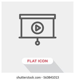 Presentation vector icon, pitch symbol. Modern, simple flat vector illustration for web site or mobile app