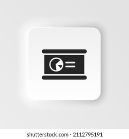 Presentation vector icon. Simple element neumorphic style illustration Presentation vector icon. Material concept vector illustration.