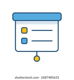 Icono de Vector de presentación Icono de Vector Ilustración de stock