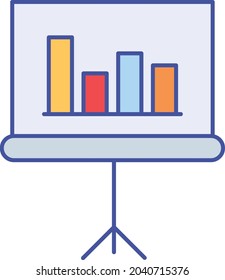 Presentation Vector Icon which can easily modify or edit