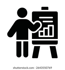 Presentation Vector Icon which can easily modify or edit
