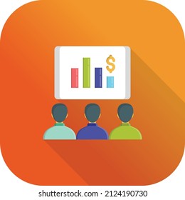 presentation Vector illustration on a transparent background.Premium quality symmbols.Vector line flat icon for concept and graphic design.

