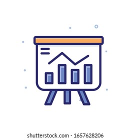 Presentation Vector Illustration. Outline Filled Business Growth and Investment Icons. EPS 10 File