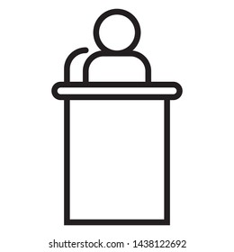 Presentation vector line icon design