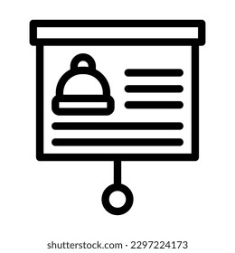 Presentation Vector Line Icon Design