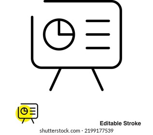 Presentation Vector Line Icon Eps