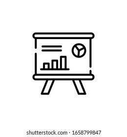Presentation Vector Line Illustration. Business and Finance icon 