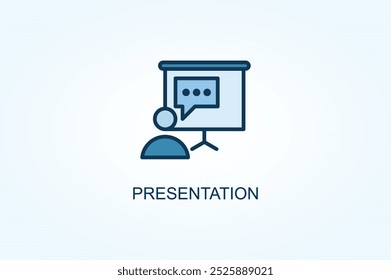 Illustration für Präsentationsvektor- oder Logo-Symbol-Zeichen