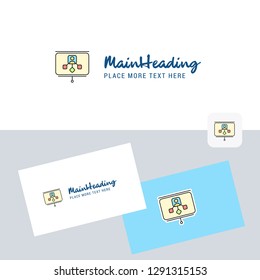 Presentation vector logotype with business card template. Elegant corporate identity. - Vector