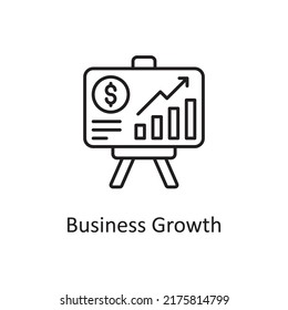 Presentation vector Outline Icon Design illustration. Project Managements Symbol on White background EPS 10 File